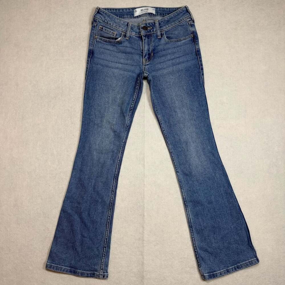 Hollister Jeans Womens 00s Low Rise Boot Blue Soft Stretch Denim 26x29